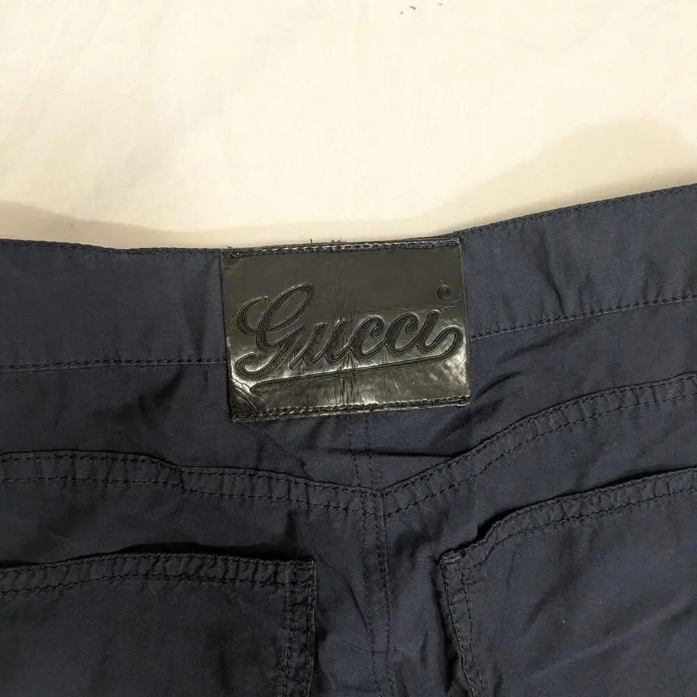 Gucci navy 100% cotton jogger pants, Italian size 42